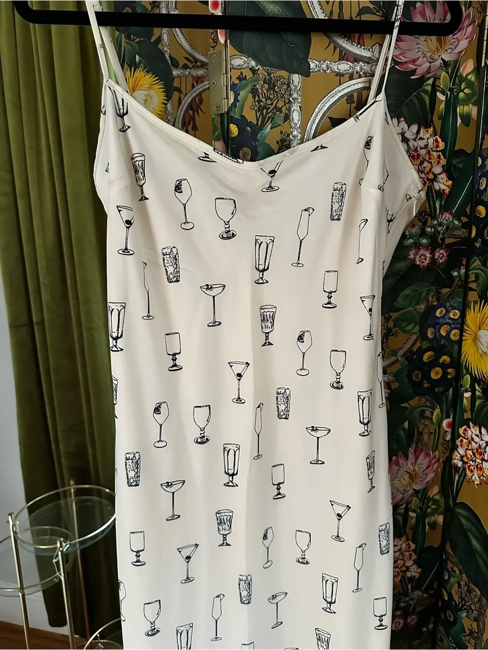 The A&F Julia Slip Maxi Dress Cocktail Pattern Medium ￼